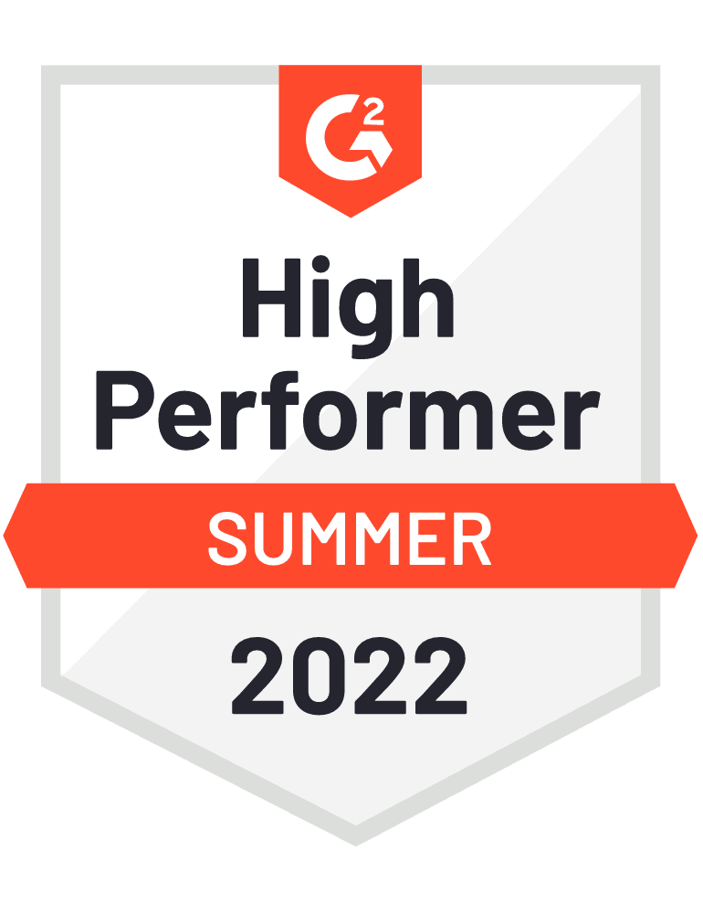 G2 Summer 2022 Grid Report High Performer Badge
