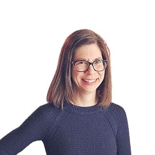 Image of a woman standing with a white background