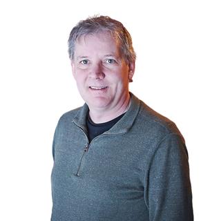 Man standing in front of a white background