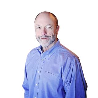 Man standing in front of a white background