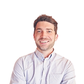Man standing in front of a white background