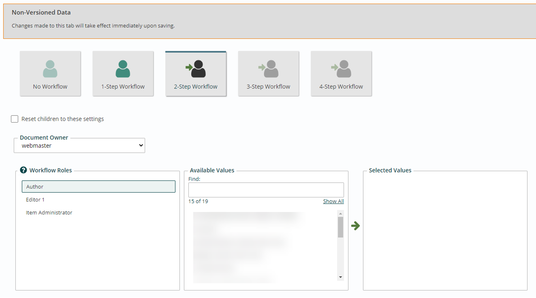 2-step workflow screenshot