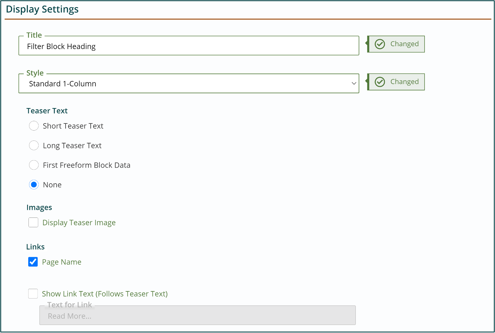 display settings