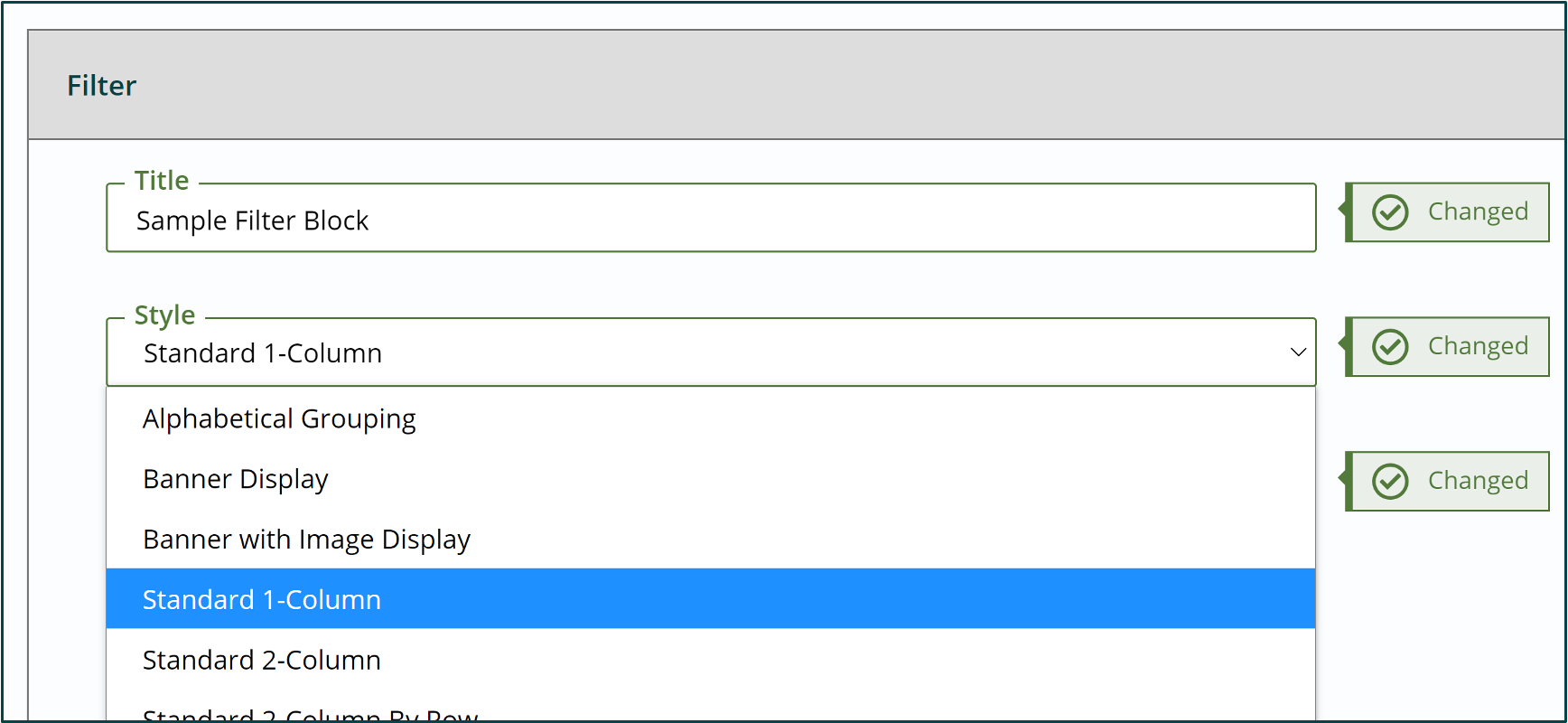 Change your results display style
