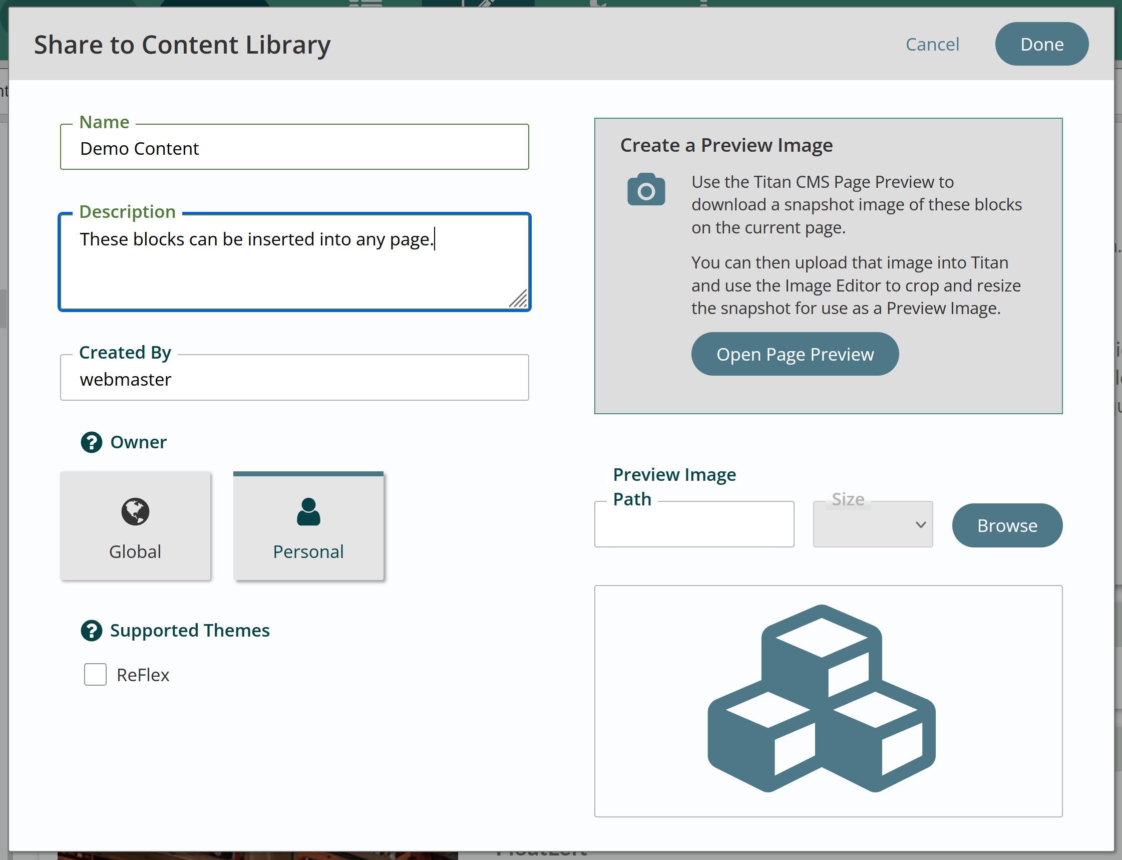 copy to content library