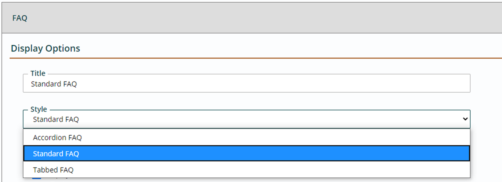 FAQ Block Styling