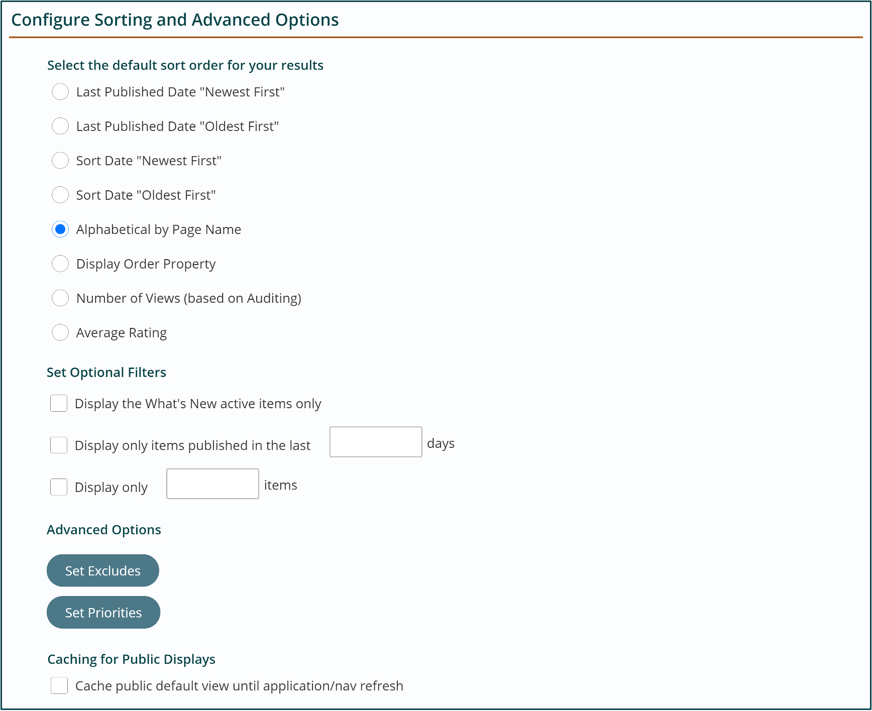 Manually Change Priorities and Exclude Files/Pages