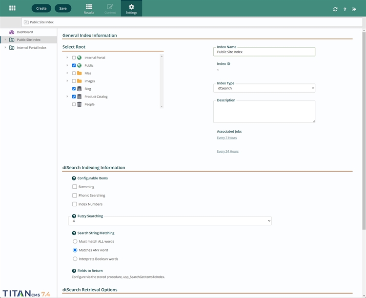 Smart Search Admin Interface