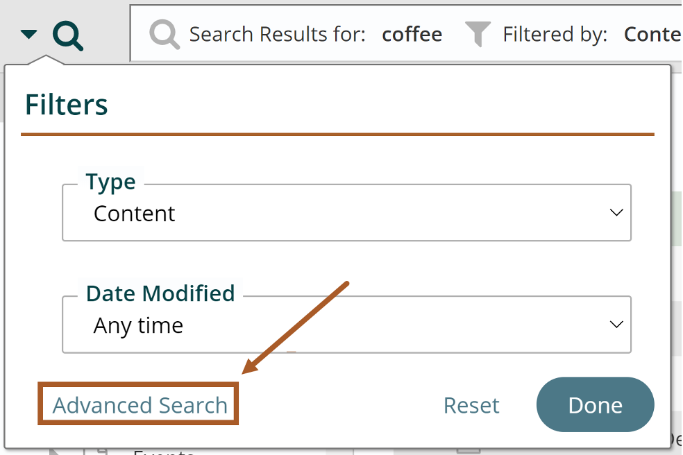 advanced search