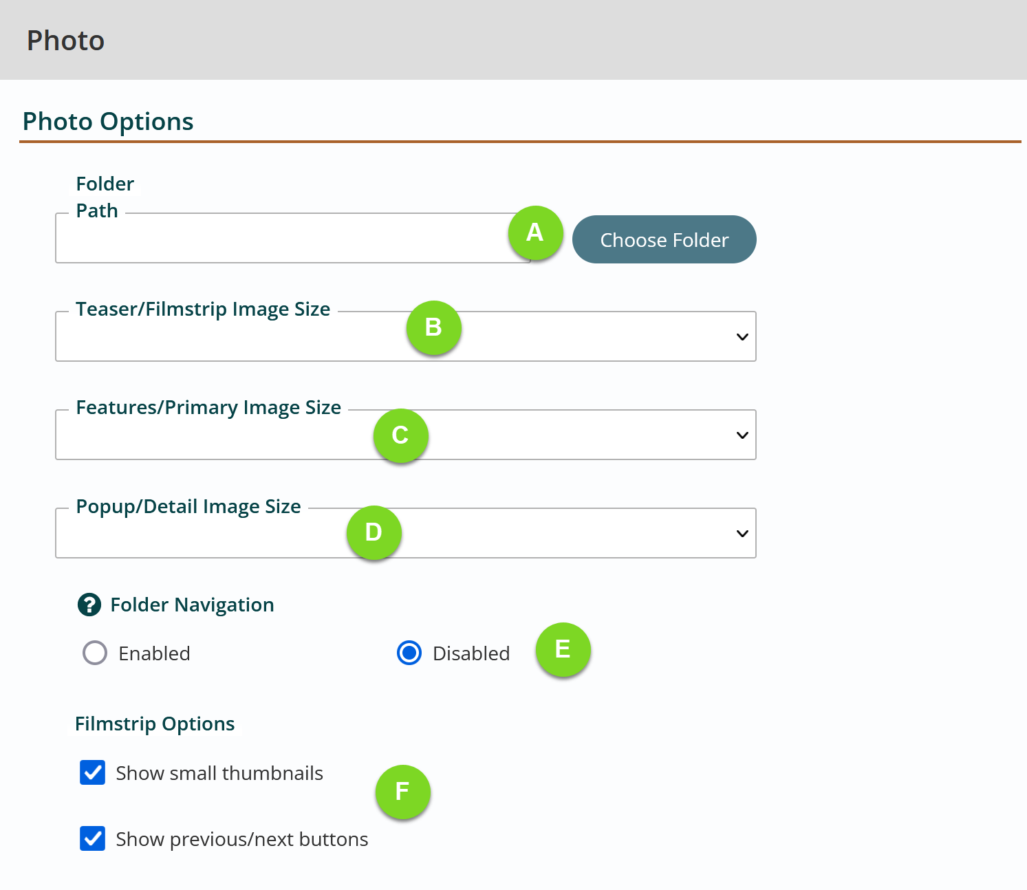 configure photo block