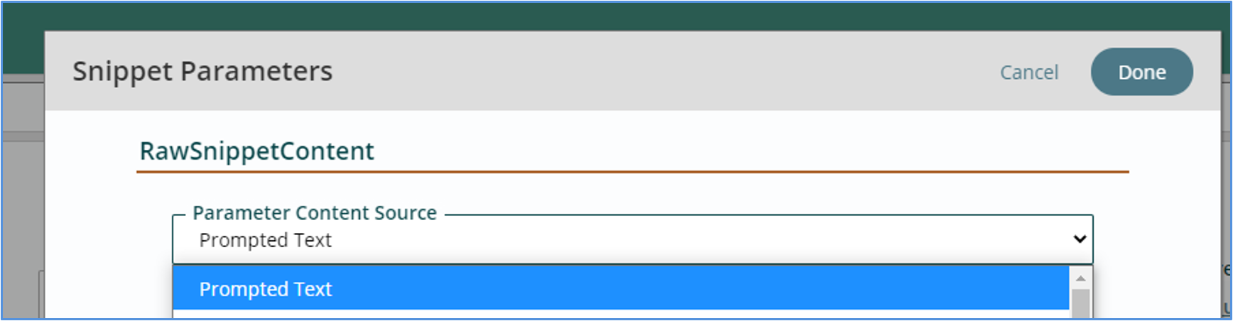 configure prompted text