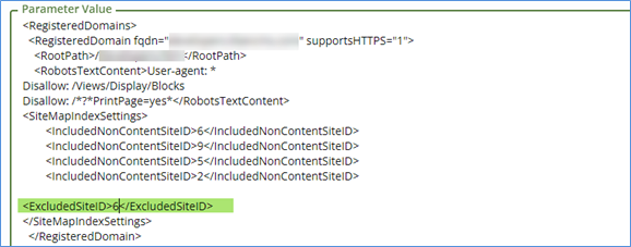 parameter value screen shot