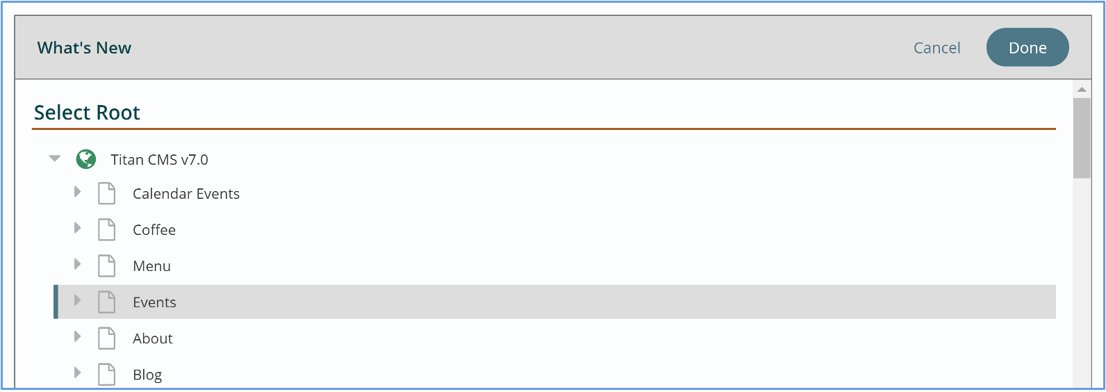 select root