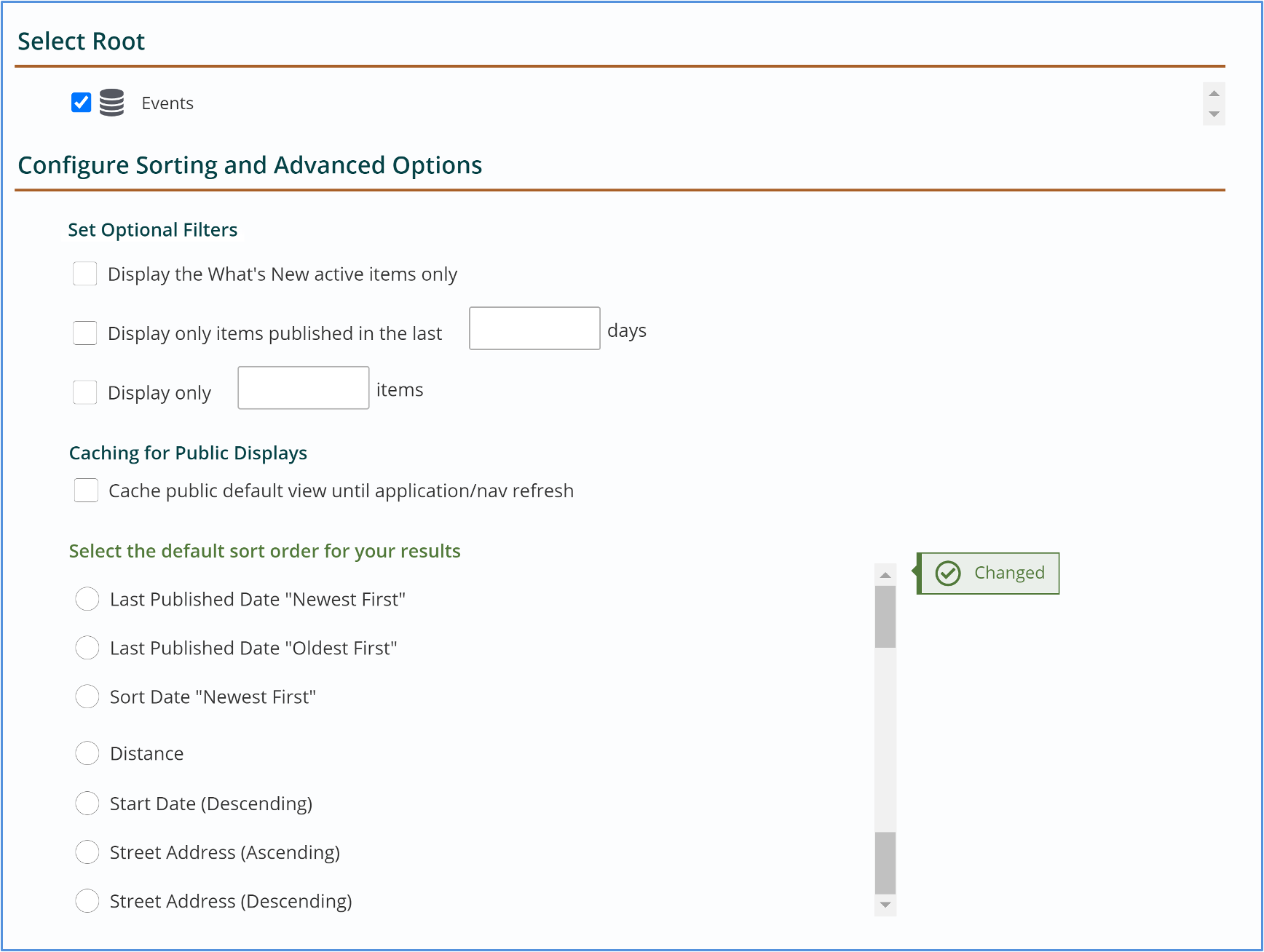 select root calendar