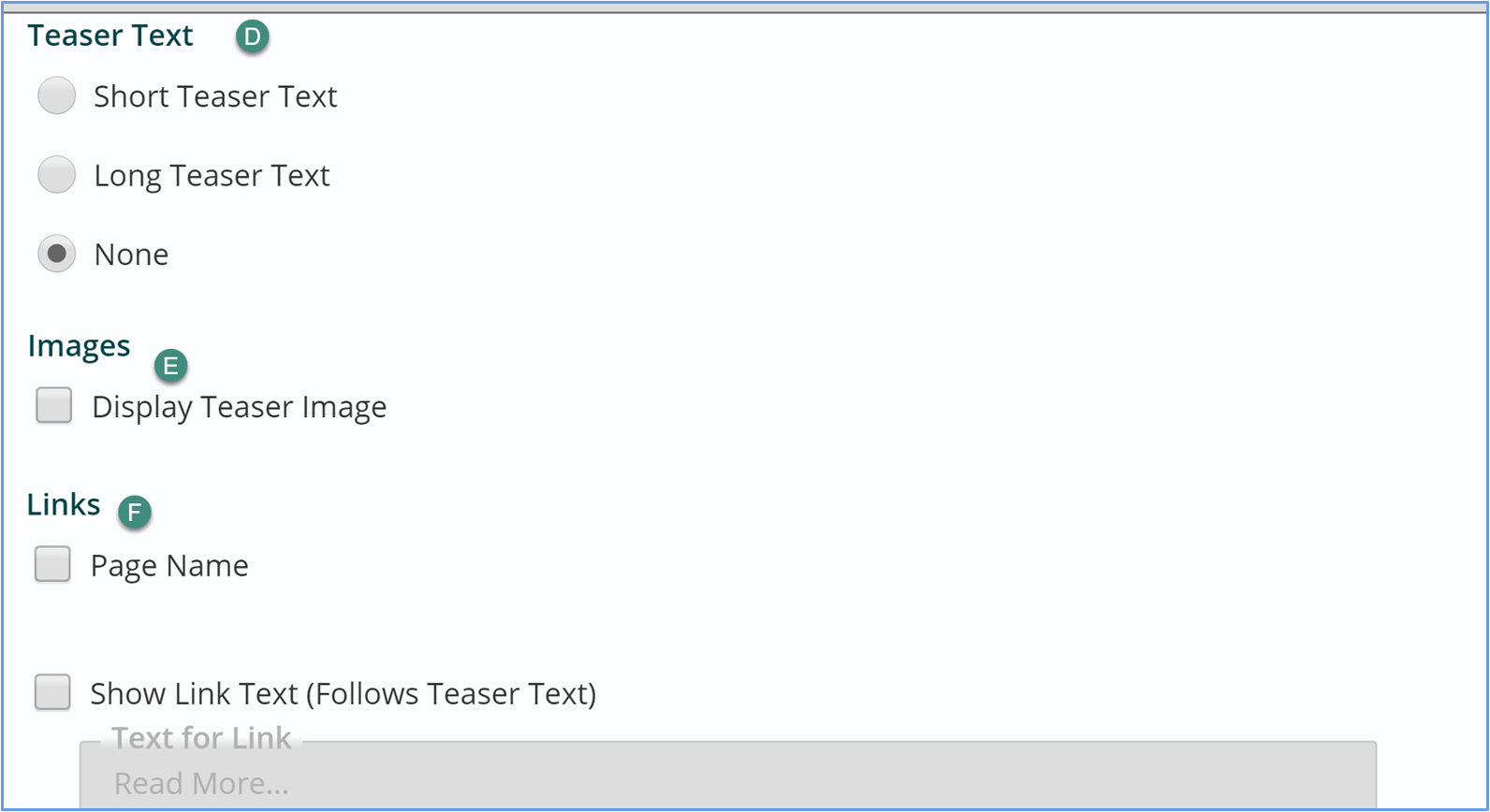 teaser text
